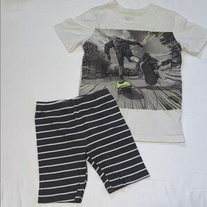 Carter's Graphic T-Shirt and Striped Shorts Set